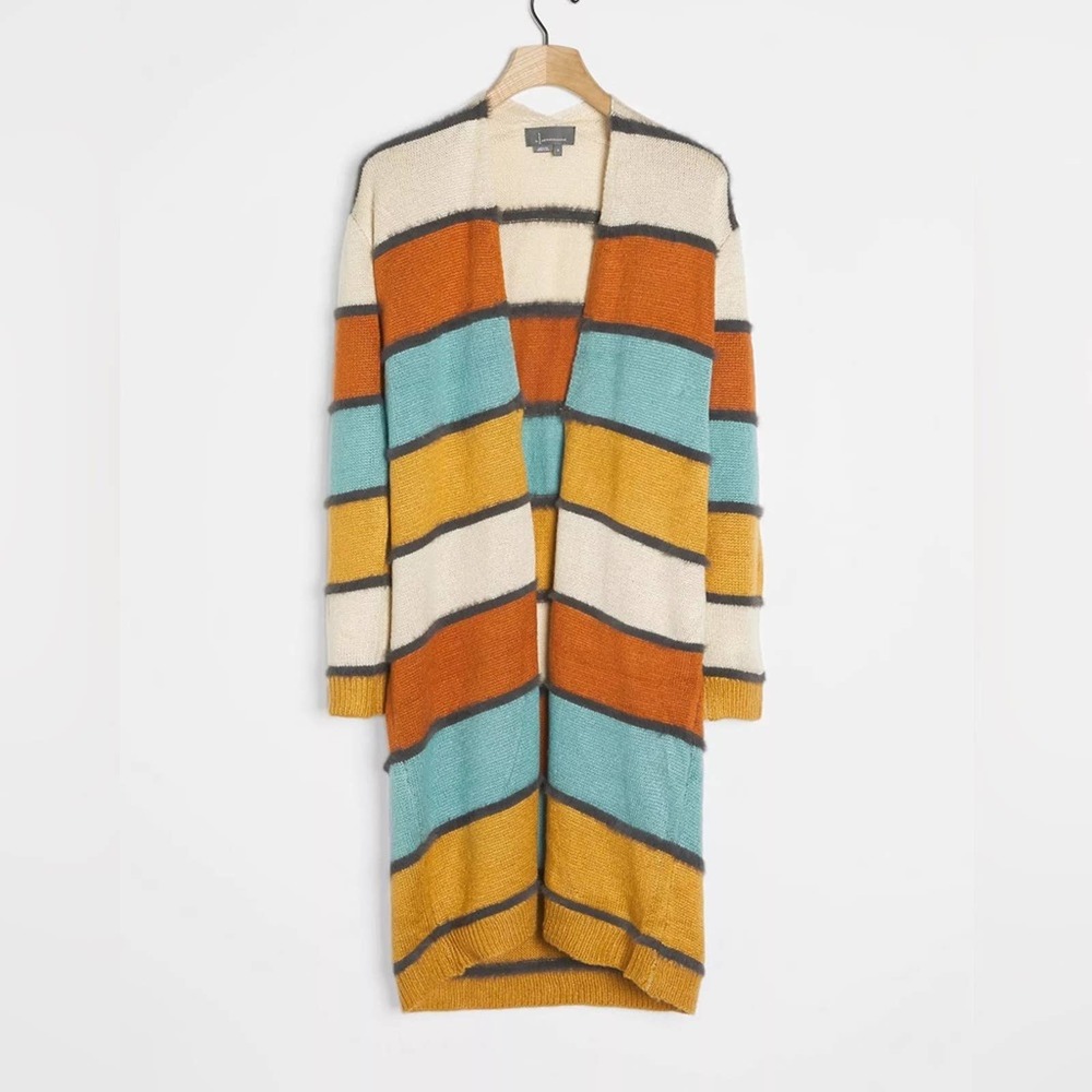 Anthropologie Multicolor Striped Cardigan